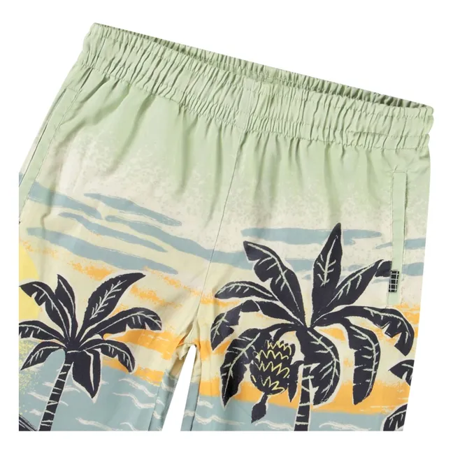 Pantaloncini in cotone biologico Adi Beach Banana | Verde mandorla