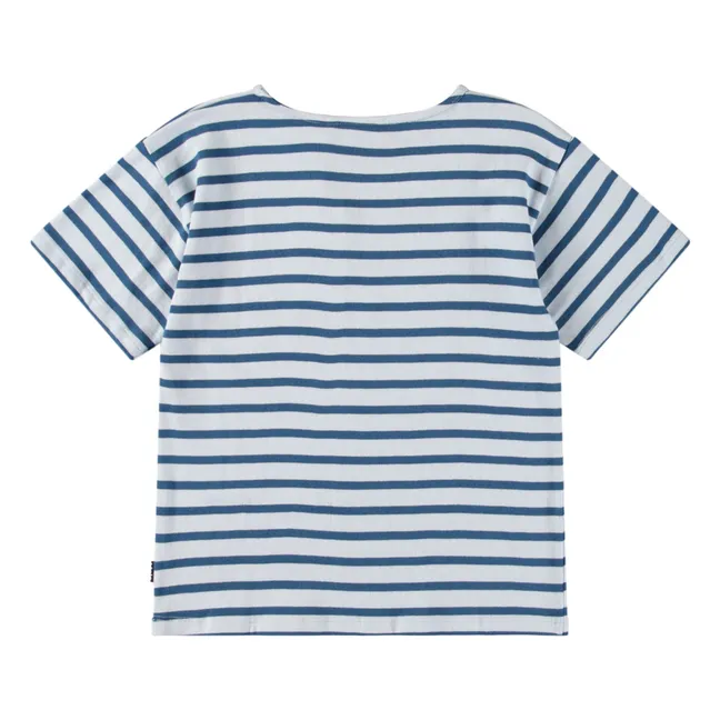 Camiseta de algodón ecológico Rilee | Azul Pato