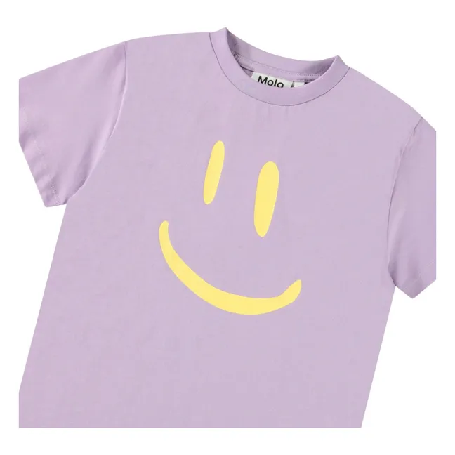Camiseta de algodón ecológico Roxo Smile | Lila