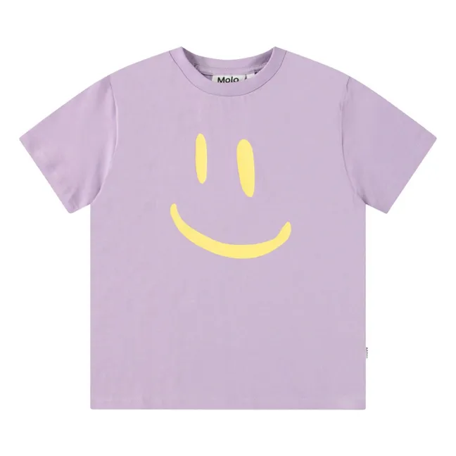 Camiseta de algodón ecológico Roxo Smile | Lila