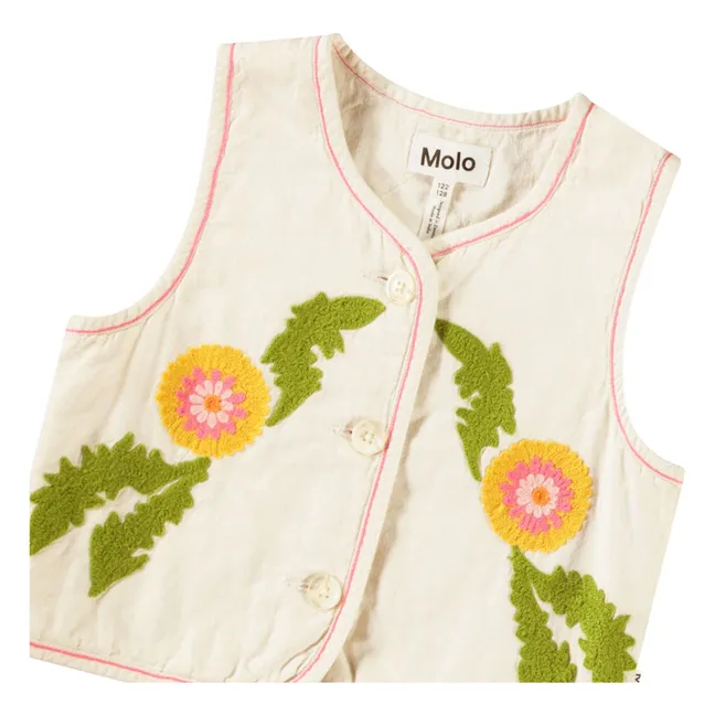 Heather Sleeveless Vest | Ecru