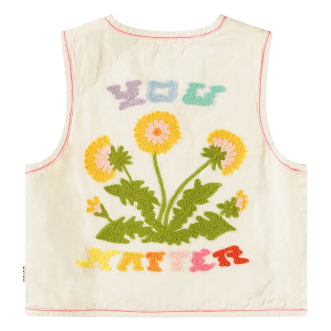 Heather Sleeveless Vest | Ecru
