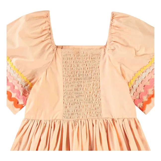 Vestido Clotilde de algodón orgánico | Rosa Melocotón