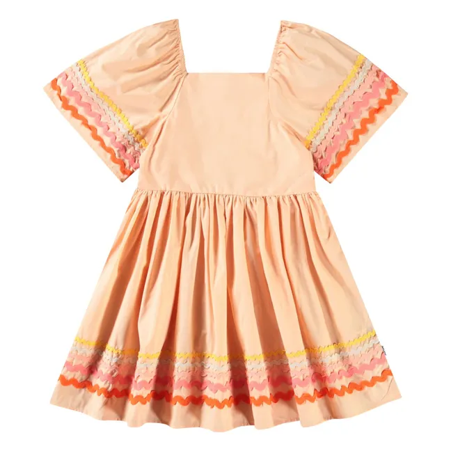 Vestido Clotilde de algodón orgánico | Rosa Melocotón