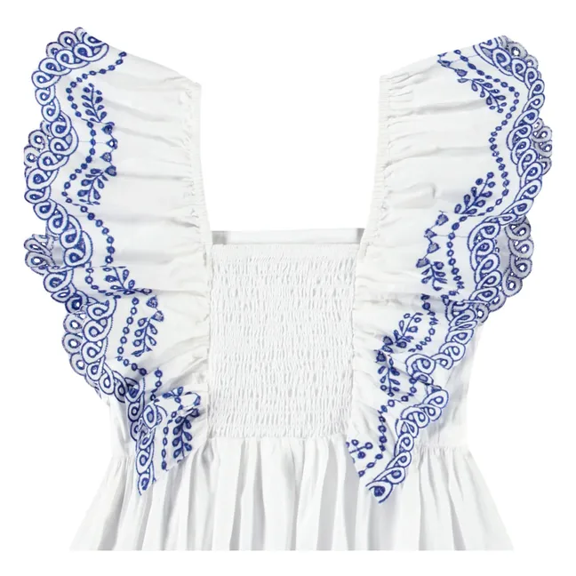 Top de algodón orgánico Rosamond | Blanco