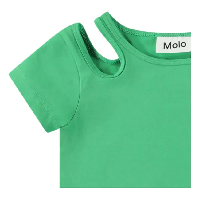 Camiseta de algodón ecológico Raja | Verde