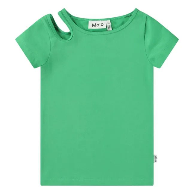 Camiseta de algodón ecológico Raja | Verde
