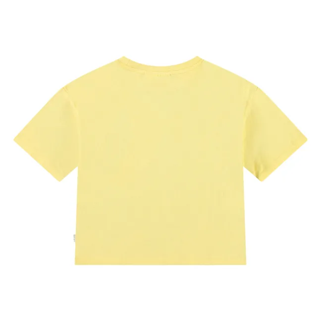 Camiseta de algodón ecológico Reinette Friendly Flower | Amarillo