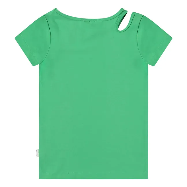 Camiseta de algodón ecológico Raja | Verde