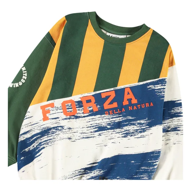 Sweatshirt Monti Mash Up Bio-Baumwolle | Grün