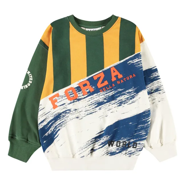 Monti Mash Up Organic Cotton Sweatshirt | Green