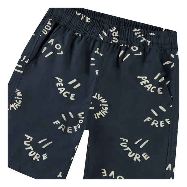 Avart Smile Words - Pantaloncini in cotone biologico | Blu marino