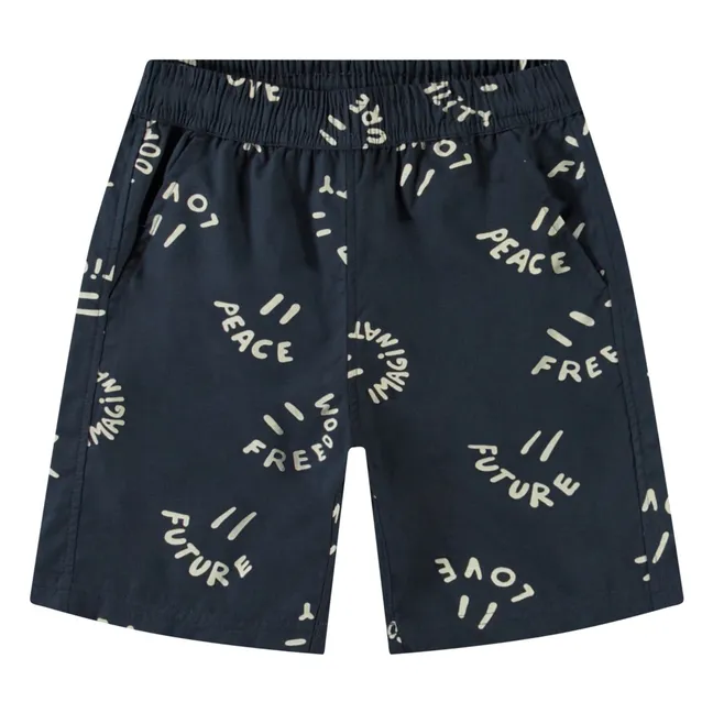 Avart Smile Words - Pantaloncini in cotone biologico | Blu marino