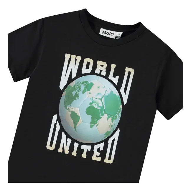 T-Shirt Riley United World Bio-Baumwolle | Schwarz