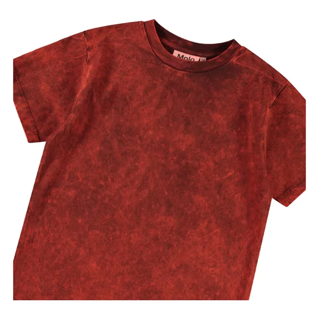 Rodney Fiesta Dye T-Shirt aus Bio-Baumwolle | Rot
