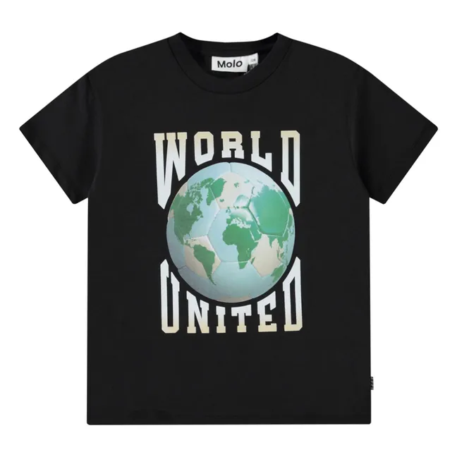 T-Shirt Riley United World Bio-Baumwolle | Schwarz