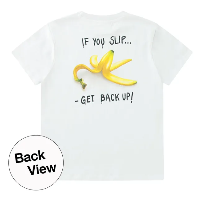 Camiseta de algodón orgánico Rodney If You Slip | Blanco