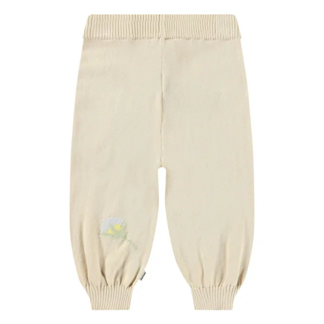 Jogger Maille Sol Fleur Coton Bio | Crème