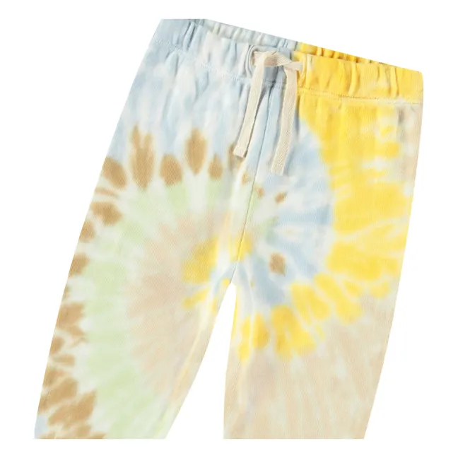 Simeon Tie Dye Organic Cotton Joggers | Yellow