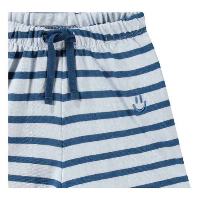 Pantalones cortos Skie de algodón orgánico | Azul Pato