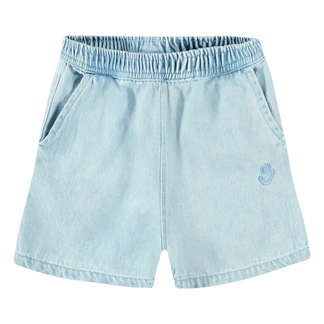 Pantaloncini in cotone biologico Shine | Denim