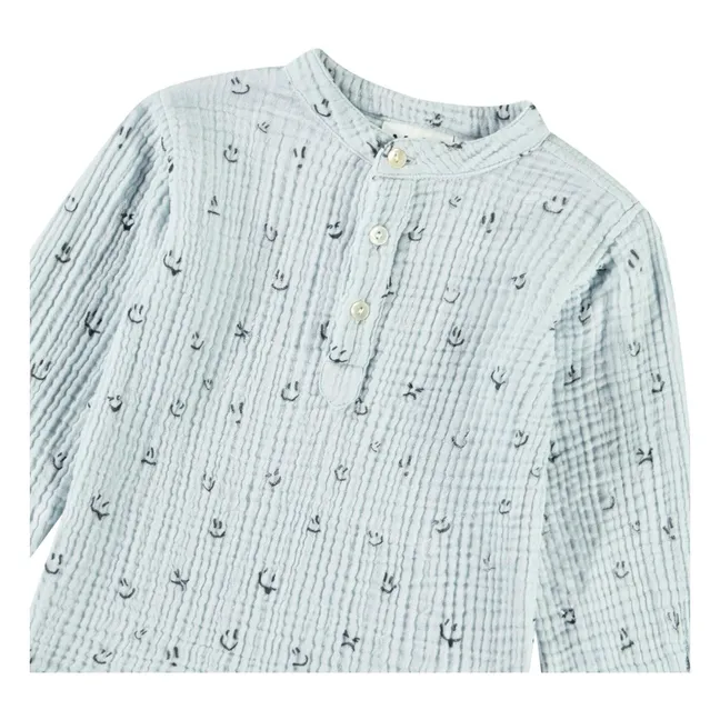 Kurta Enoz Gaze aus Bio-Baumwolle | Blassblau