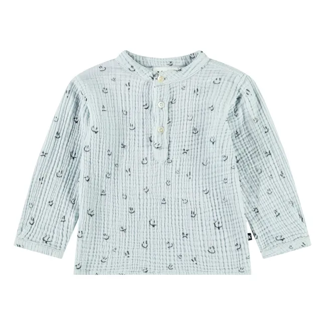 Kurta Enoz Gaze de Coton Bio | Bleu pâle