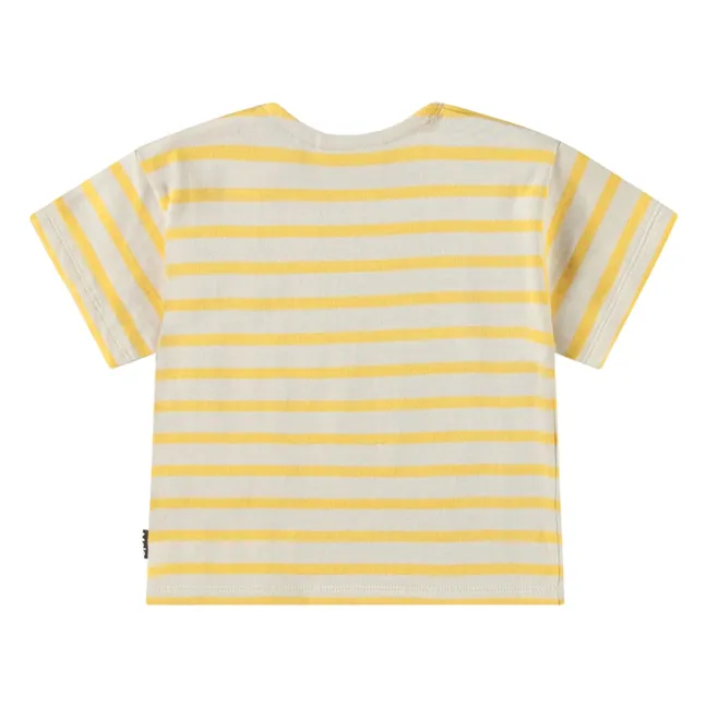 Camiseta de algodón ecológico Eivor | Amarillo