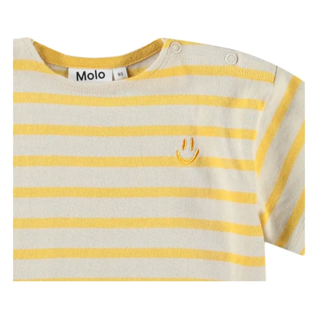 Camiseta de algodón ecológico Eivor | Amarillo