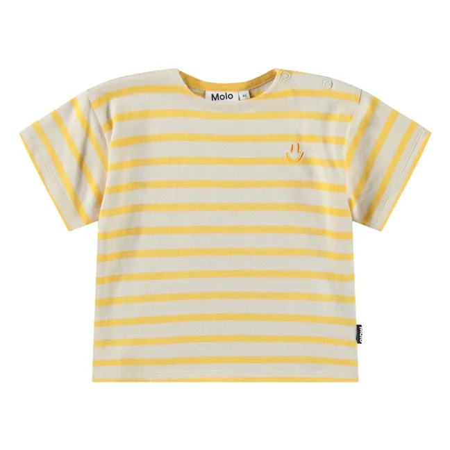 Camiseta de algodón ecológico Eivor | Amarillo
