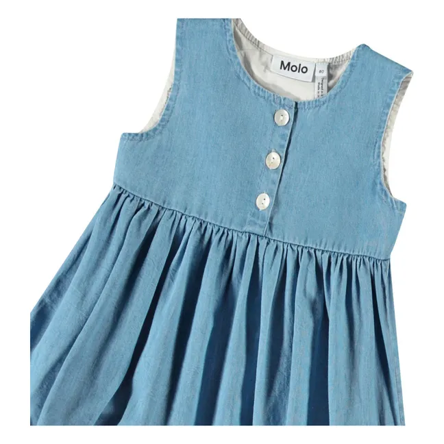 Robe Calvina Coton Bio | Bleu jean