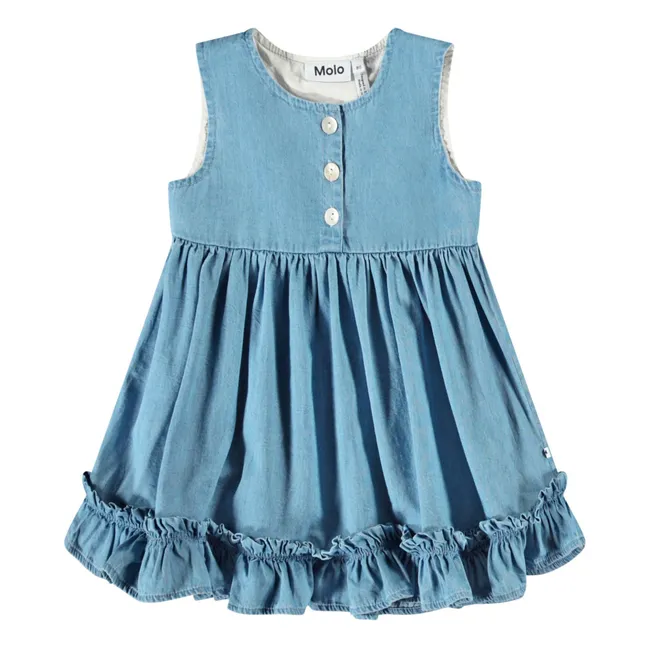 Robe Calvina Coton Bio | Bleu jean