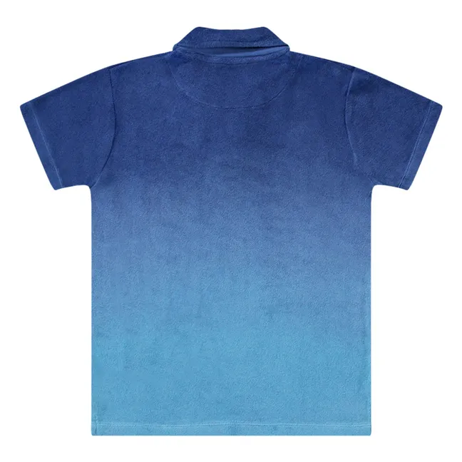 Randel organic terry polo shirt | Navy blue