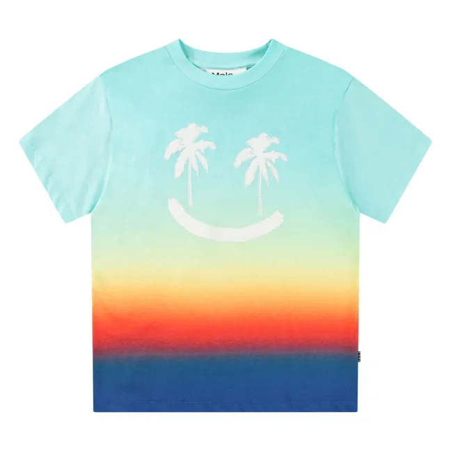 Rodney Palm Smile T-Shirt aus Bio-Baumwolle | Hellblau