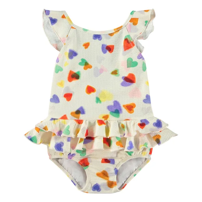 Nalani Heart Swimsuit Recycled Fibers | Ecru