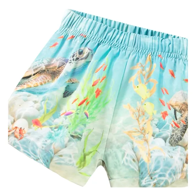 Short de Bain Newton Happy Ocean Fibres Recyclées | Bleu ciel