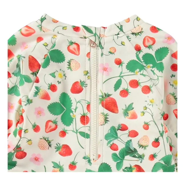 Maillot de Bain Narice Fraise Fibres Recyclées | Ecru