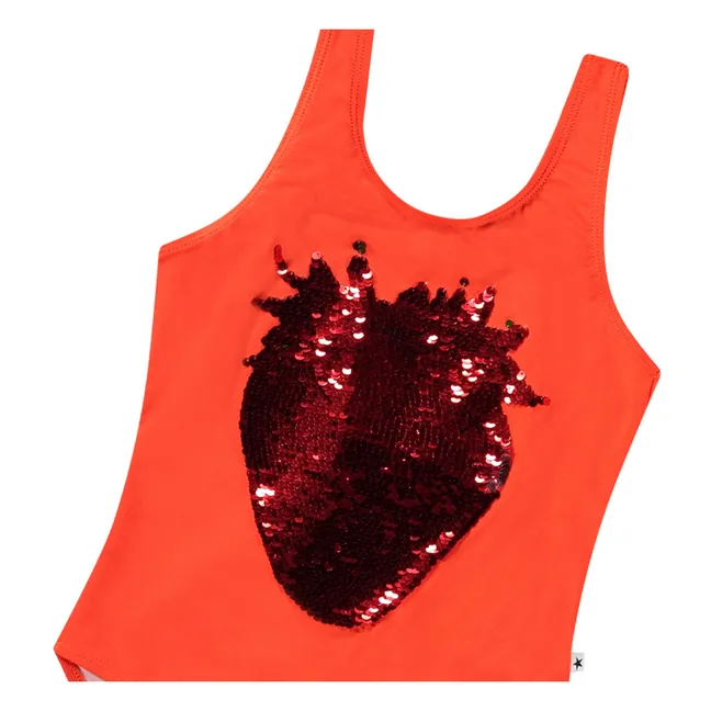 Maillot de Bain Nika Fraise Fibres Recyclées | Rouge