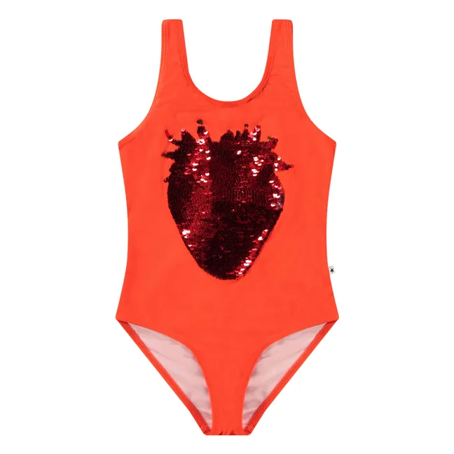 Maillot de Bain Nika Fraise Fibres Recyclées | Rouge