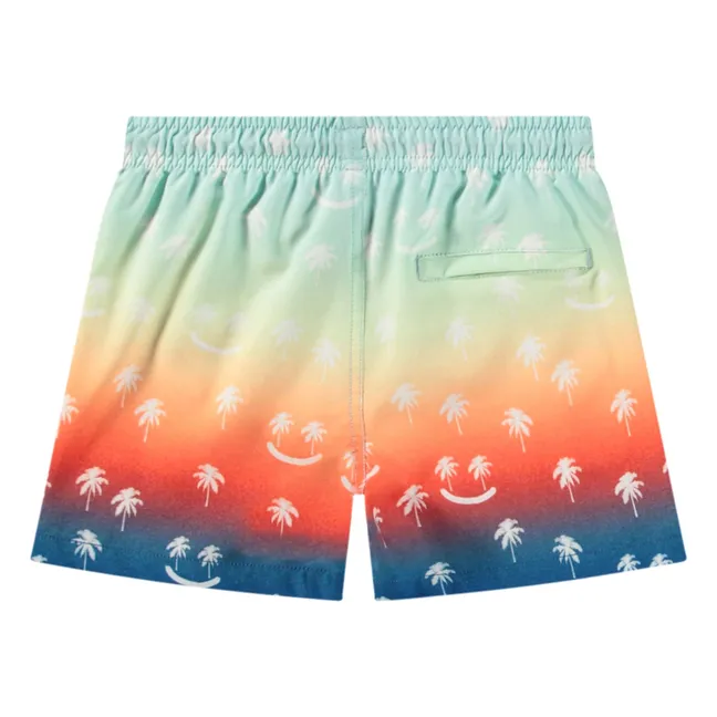 Short de Bain Niko Palmtree Smile Fibres Recyclées | Rouge