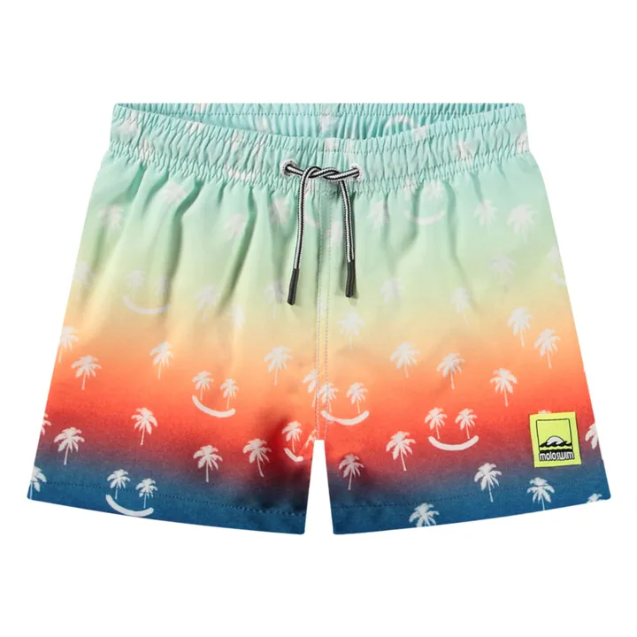 Niko Palmtree Smile Badeshorts aus recycelten Fasern | Rot- Produktbild Nr. 0