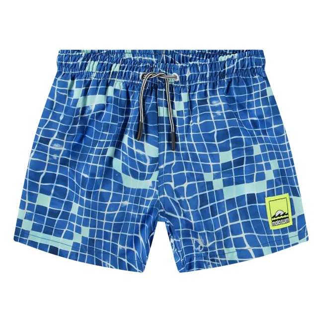 Short de Bain Niko Tile Smile Fibres Recyclées | Bleu
