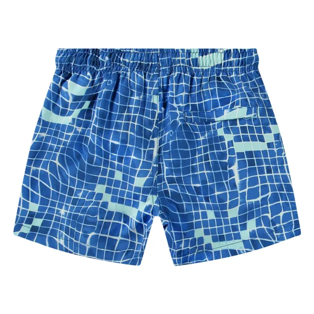 Short de Bain Niko Tile Smile Fibres Recyclées | Bleu