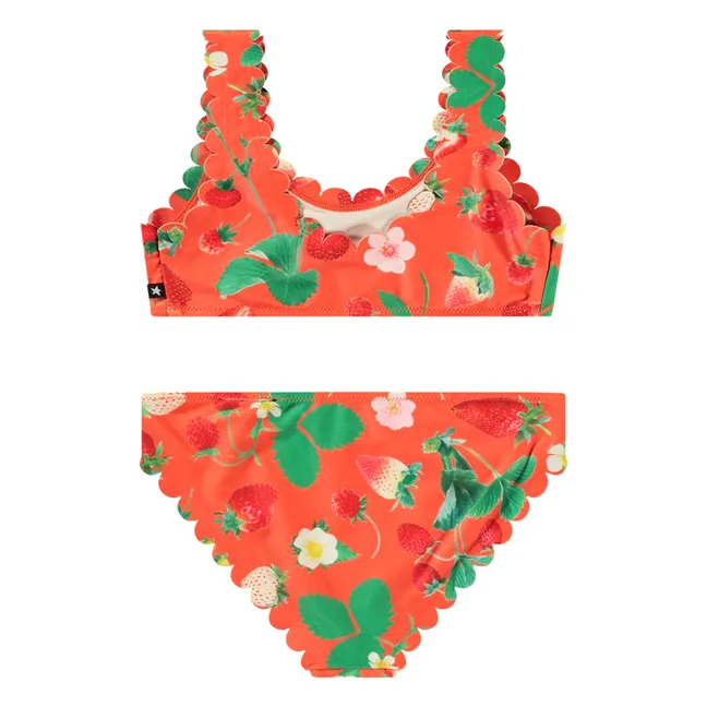 Maillot de Bain Nolina Fraise Fibres Recyclées | Rouge