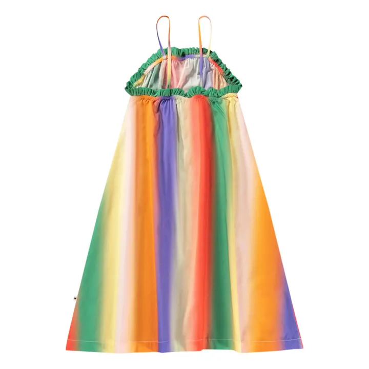 Vestido Connie Rainbow de algodón orgánico | Verde- Imagen del producto n°1
