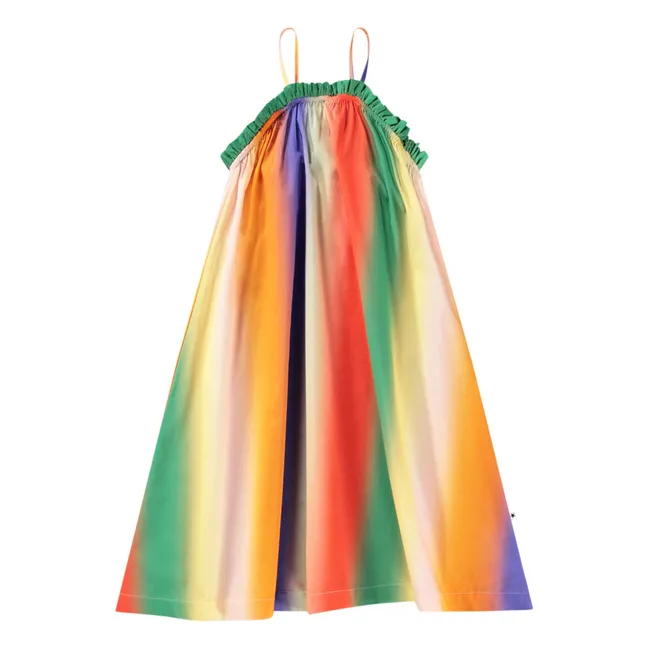 Robe Connie Rainbow Coton Bio | Vert