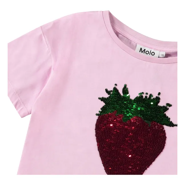 Camiseta de algodón orgánico Roseanna Strawberry | Rosa