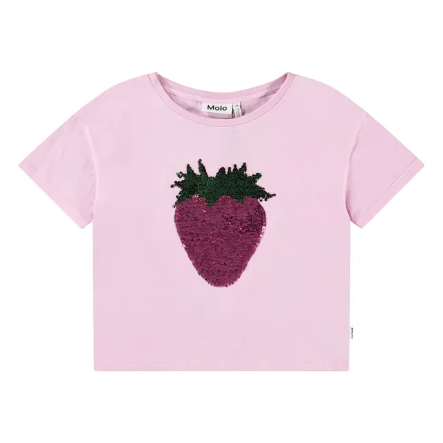 Camiseta de algodón orgánico Roseanna Strawberry | Rosa