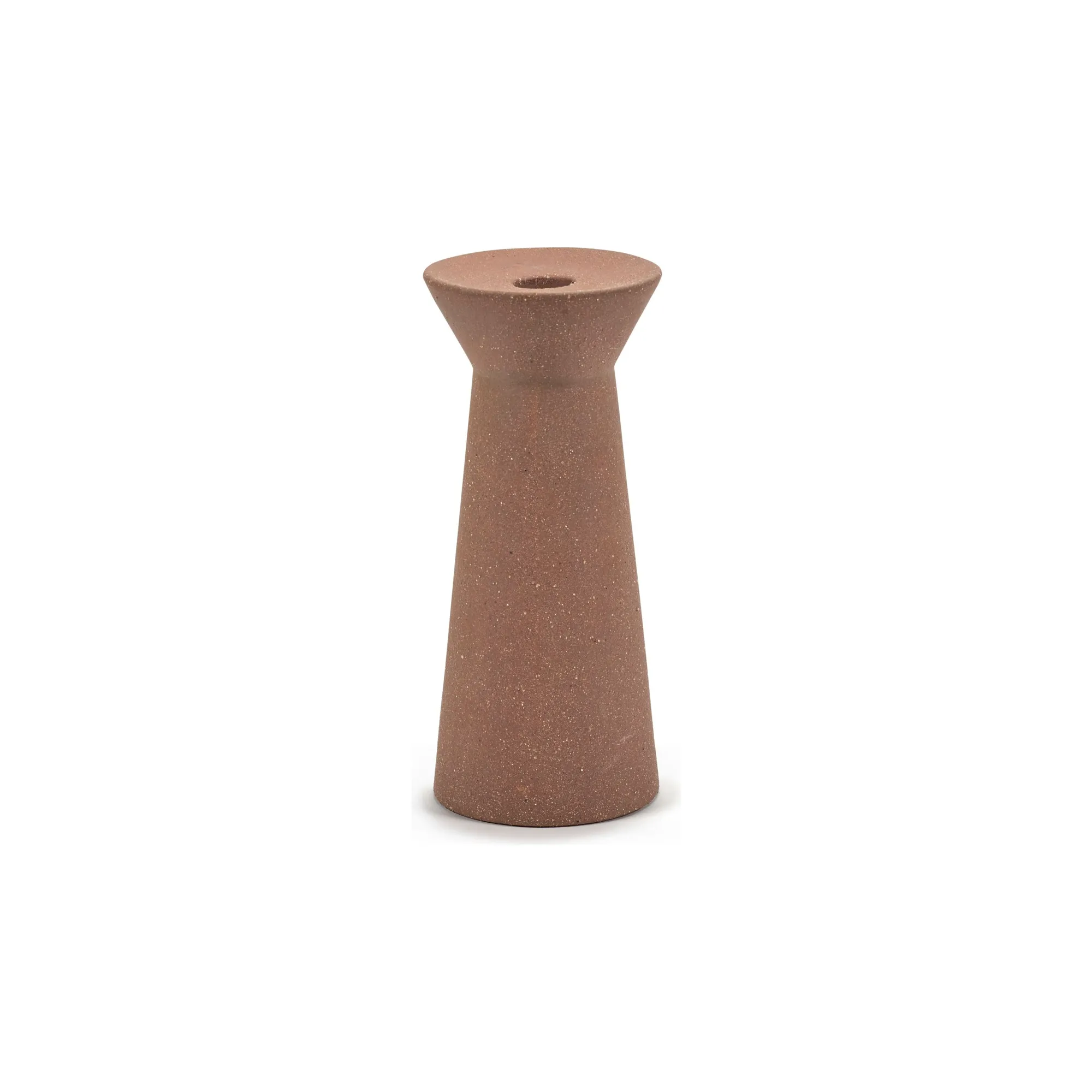 Serax Brick Red Stoneware Candlestick Marie-Ann, Marie Michielssen