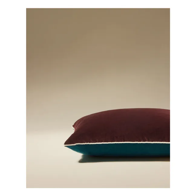 Double set velvet cushion | Burgundy